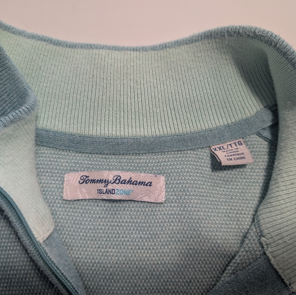Tommy Bahama Men's Aqua Cowl Neck Sweater